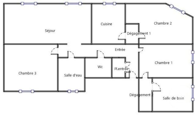 Appartement F5 à vendre - 5 pièces - 89,62 m2 - Paris - 75014 - ILE-DE-FRANCE