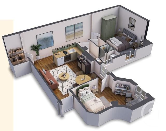 Appartement T3 &agrave; vendre - 3 pi&egrave;ces - 50,29 m2 - Paris - 75014 - ILE-DE-FRANCE