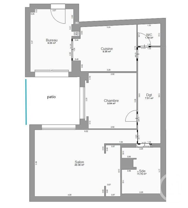 Appartement à vendre - 3 pièces - 63,36 m2 - Paris - 75005 - ILE-DE-FRANCE