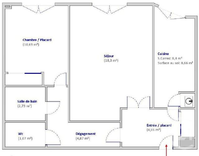 Appartement &agrave; vendre - 2 pi&egrave;ces - 51,01 m2 - Paris - 75005 - ILE-DE-FRANCE