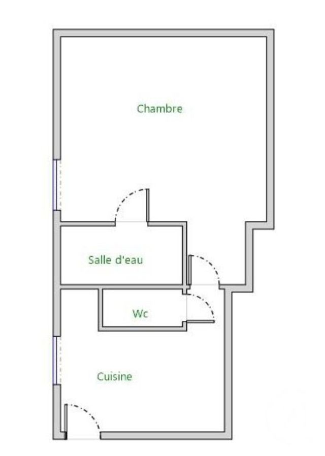 Appartement F1 &agrave; vendre - 1 pi&egrave;ce - 25,41 m2 - Paris - 75013 - ILE-DE-FRANCE