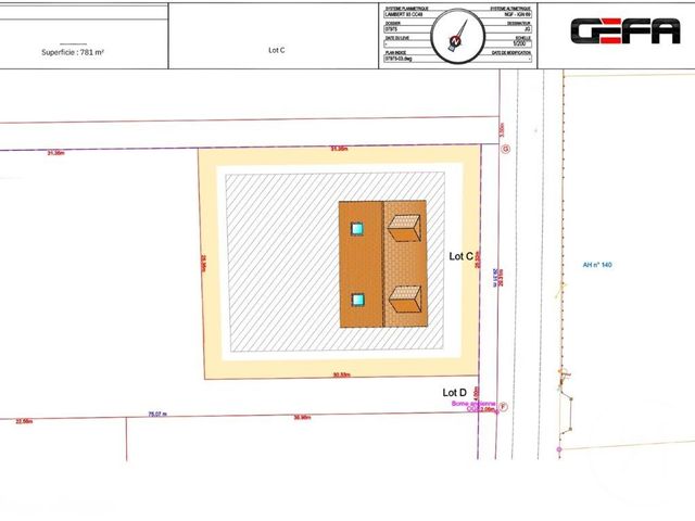 Terrain &agrave; vendre - 781 m2 - Nogent Le Roi - 28 - CENTRE