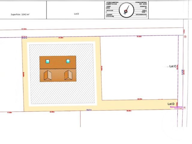 Terrain à vendre - 1042 m2 - Nogent Le Roi - 28 - CENTRE