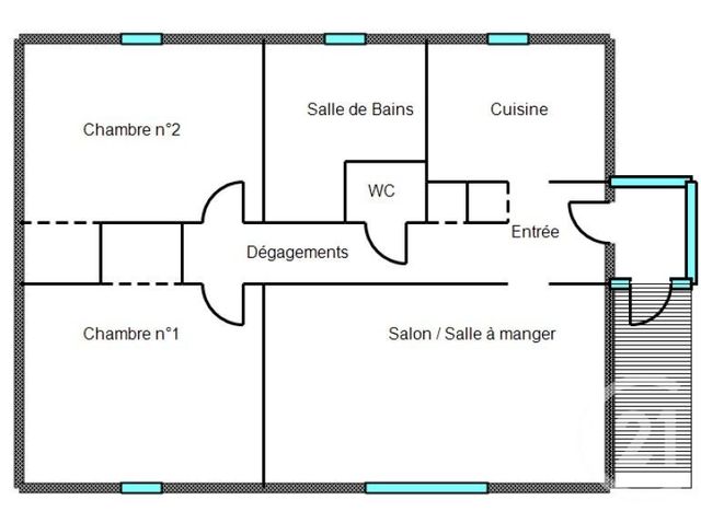 Maison à vendre - 4 pièces - 65 m2 - Epernon - 28 - CENTRE