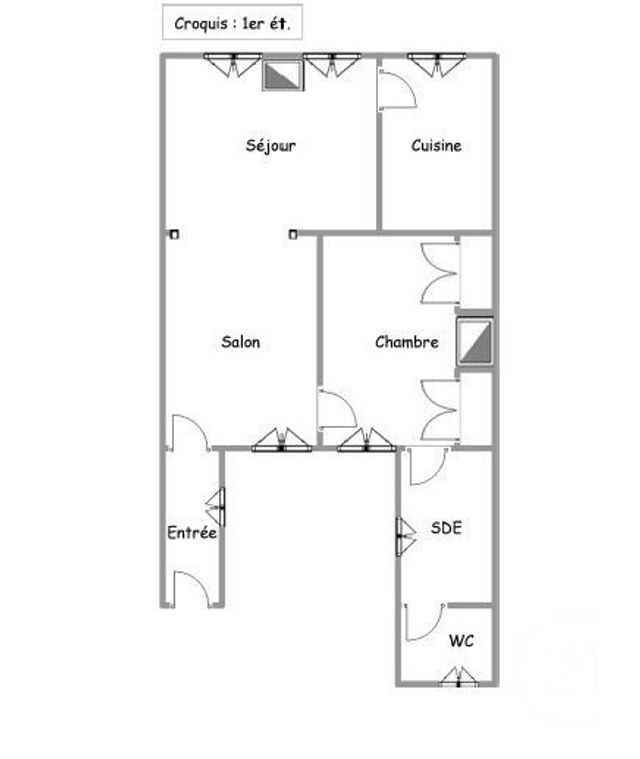 Appartement F3 &agrave; vendre - 3 pi&egrave;ces - 53,74 m2 - Chartres - 28 - CENTRE
