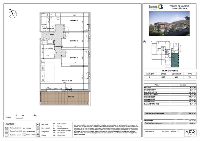 Appartement F4 à vendre - 4 pièces - 84,32 m2 - Verchaix - 74 - RHONE-ALPES