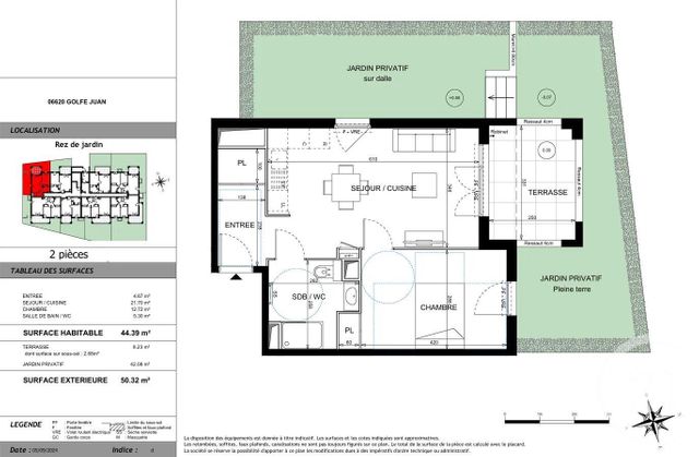 Appartement F2 &agrave; vendre - 2 pi&egrave;ces - 44,39 m2 - Le Golfe Juan - 06 - PROVENCE-ALPES-COTE-D-AZUR
