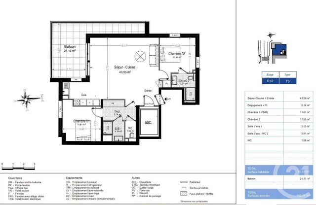 Appartement F3 &agrave; vendre - 3 pi&egrave;ces - 81,08 m2 - Juan Les Pins - 06 - PROVENCE-ALPES-COTE-D-AZUR