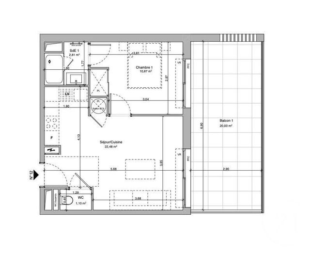 Appartement F2 &agrave; vendre - 2 pi&egrave;ces - 37,02 m2 - Cannes - 06 - PROVENCE-ALPES-COTE-D-AZUR