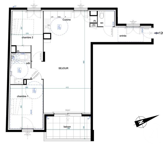 Appartement F3 &agrave; vendre - 3 pi&egrave;ces - 73,38 m2 - Juan Les Pins - 06 - PROVENCE-ALPES-COTE-D-AZUR