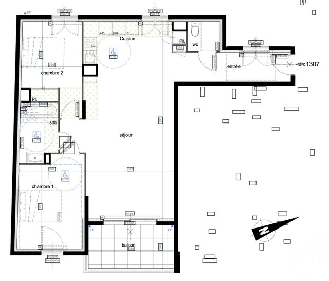 Appartement F3 &agrave; vendre - 3 pi&egrave;ces - 80,91 m2 - Juan Les Pins - 06 - PROVENCE-ALPES-COTE-D-AZUR