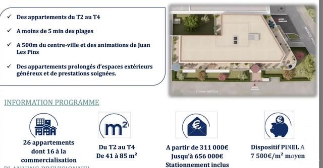 Appartement F3 &agrave; vendre - 3 pi&egrave;ces - 80,91 m2 - Juan Les Pins - 06 - PROVENCE-ALPES-COTE-D-AZUR