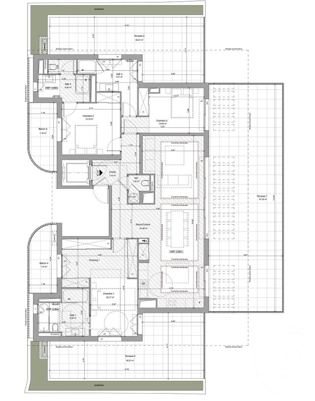 Appartement Autre &agrave; vendre - 4 pi&egrave;ces - 127,18 m2 - Cannes - 06 - PROVENCE-ALPES-COTE-D-AZUR