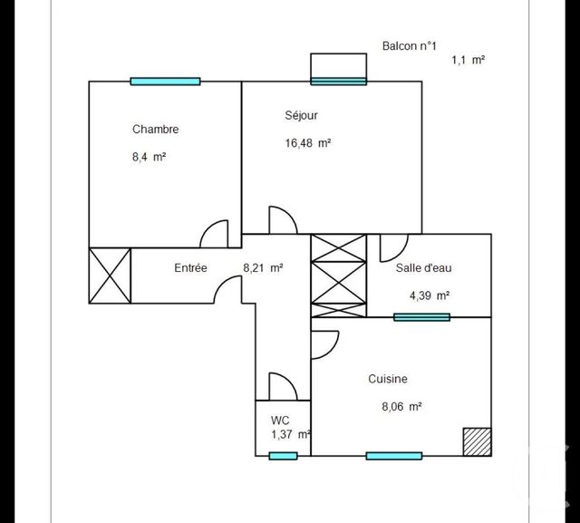 Appartement F2 &agrave; vendre - 2 pi&egrave;ces - 46,91 m2 - Juan Les Pins - 06 - PROVENCE-ALPES-COTE-D-AZUR