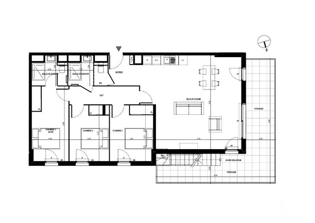 Appartement F4 &agrave; vendre - 4 pi&egrave;ces - 90,50 m2 - Antibes - 06 - PROVENCE-ALPES-COTE-D-AZUR