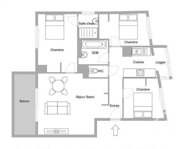 Appartement F4 &agrave; vendre - 4 pi&egrave;ces - 72,55 m2 - Le Golfe Juan - 06 - PROVENCE-ALPES-COTE-D-AZUR