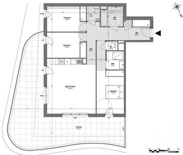 Appartement F4 à vendre - 4 pièces - 88,39 m2 - Villeneuve Loubet - 06 - PROVENCE-ALPES-COTE-D-AZUR