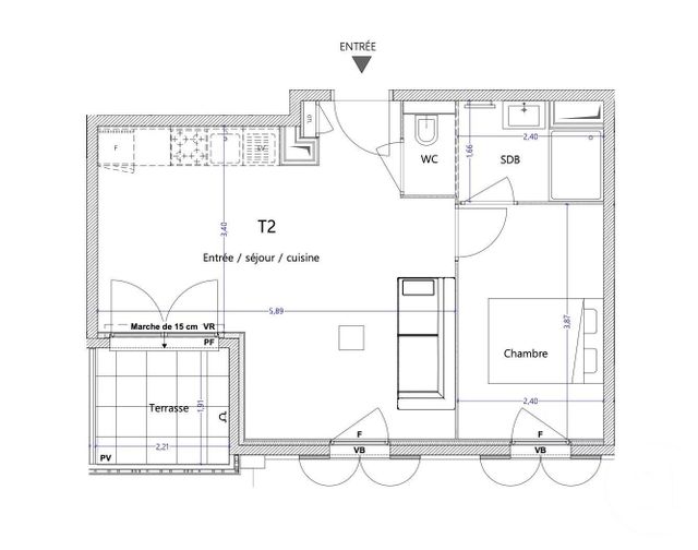Appartement F3 à vendre - 3 pièces - 60,56 m2 - Juan Les Pins - 06 - PROVENCE-ALPES-COTE-D-AZUR