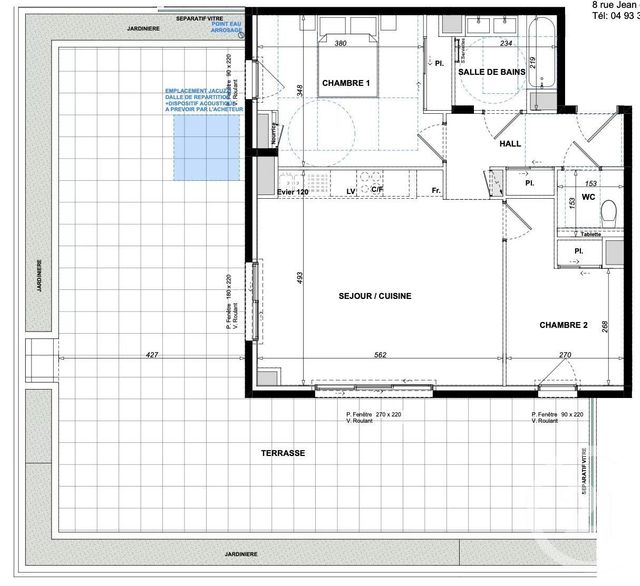 Appartement F3 &agrave; vendre - 3 pi&egrave;ces - 63 m2 - Antibes - 06 - PROVENCE-ALPES-COTE-D-AZUR