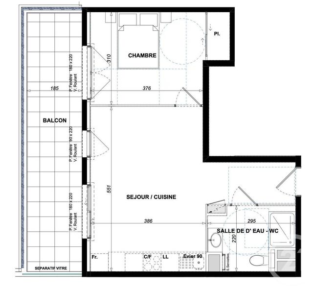 Appartement F2 à vendre - 2 pièces - 43,50 m2 - Antibes - 06 - PROVENCE-ALPES-COTE-D-AZUR