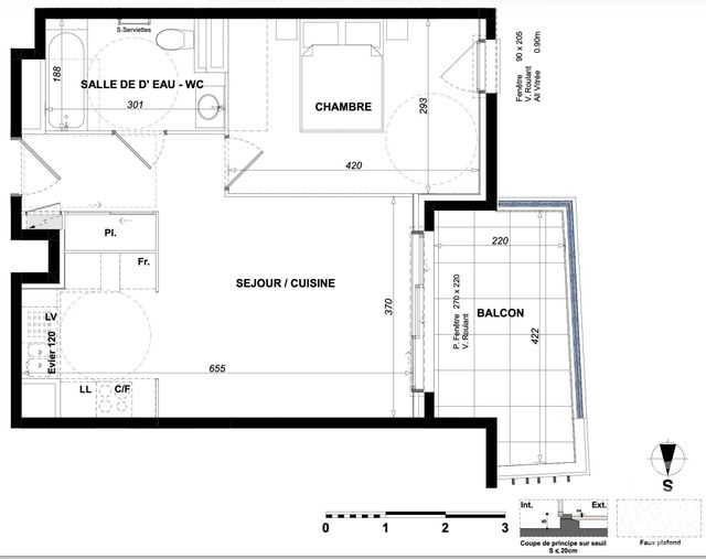 Appartement F2 &agrave; vendre - 2 pi&egrave;ces - 43,75 m2 - Antibes - 06 - PROVENCE-ALPES-COTE-D-AZUR