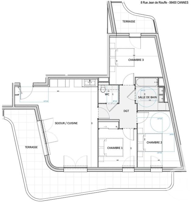 Appartement F4 &agrave; vendre - 4 pi&egrave;ces - 80 m2 - Cannes - 06 - PROVENCE-ALPES-COTE-D-AZUR