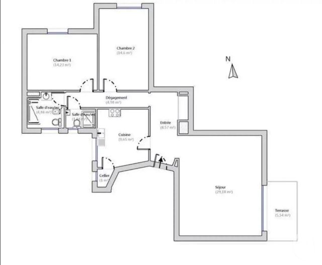 Appartement F3 à vendre - 3 pièces - 88,03 m2 - Cannes - 06 - PROVENCE-ALPES-COTE-D-AZUR