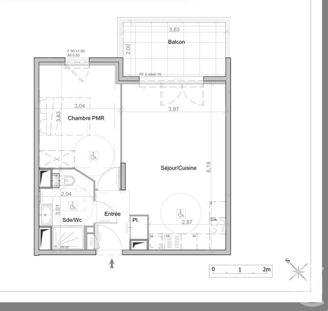 Appartement F2 &agrave; vendre - 2 pi&egrave;ces - 42,50 m2 - Juan Les Pins - 06 - PROVENCE-ALPES-COTE-D-AZUR