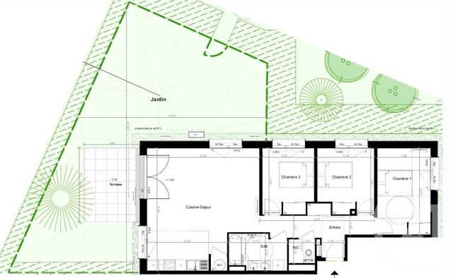 Appartement F4 à vendre - 4 pièces - 87,23 m2 - Gradignan - 33 - AQUITAINE