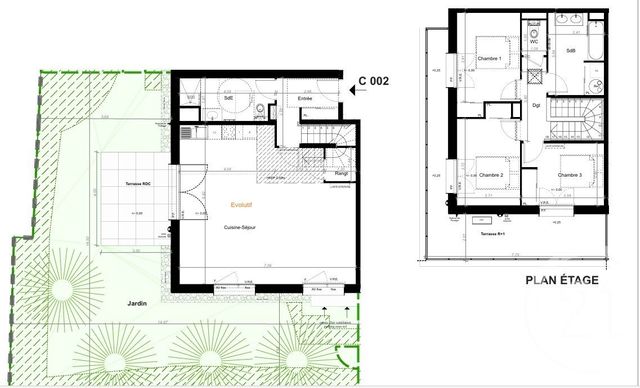 Appartement Duplex à vendre - 5 pièces - 105,75 m2 - Gradignan - 33 - AQUITAINE