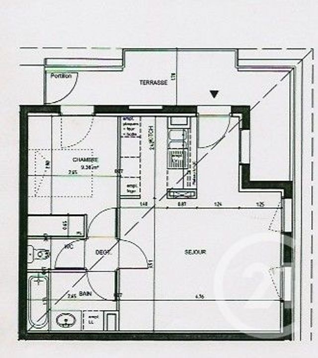 Appartement T2 &agrave; vendre - 2 pi&egrave;ces - 42,80 m2 - Gradignan - 33 - AQUITAINE