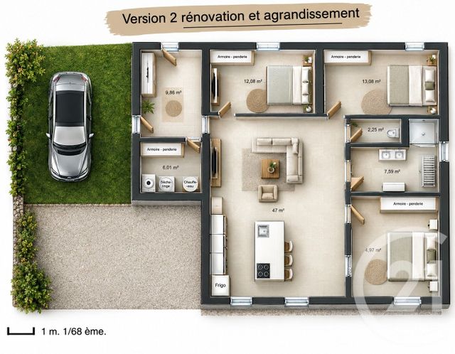 Maison &agrave; vendre - 3 pi&egrave;ces - 72,15 m2 - Chateaurenard - 13 - PROVENCE-ALPES-COTE-D-AZUR