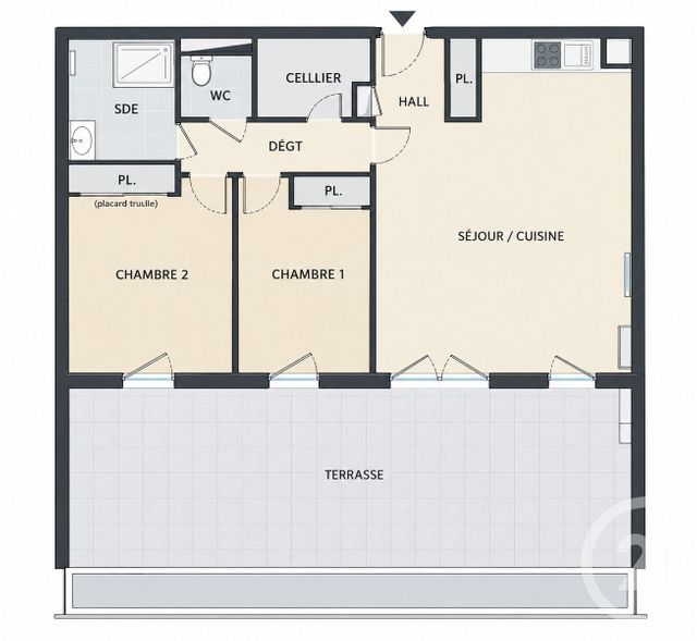 Appartement T3 &agrave; vendre - 3 pi&egrave;ces - 66,47 m2 - Chateaurenard - 13 - PROVENCE-ALPES-COTE-D-AZUR