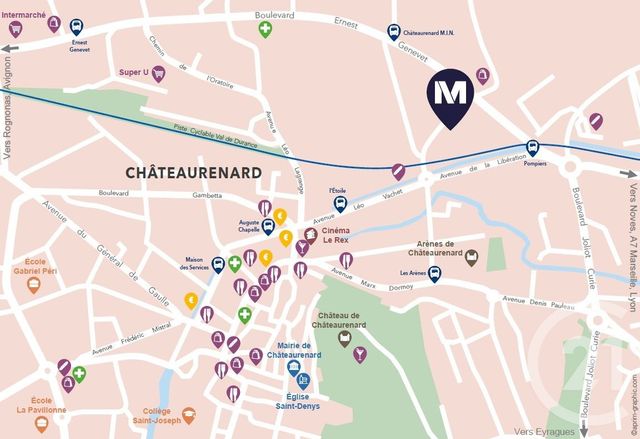 Appartement T3 &agrave; vendre - 3 pi&egrave;ces - 63,30 m2 - Chateaurenard - 13 - PROVENCE-ALPES-COTE-D-AZUR