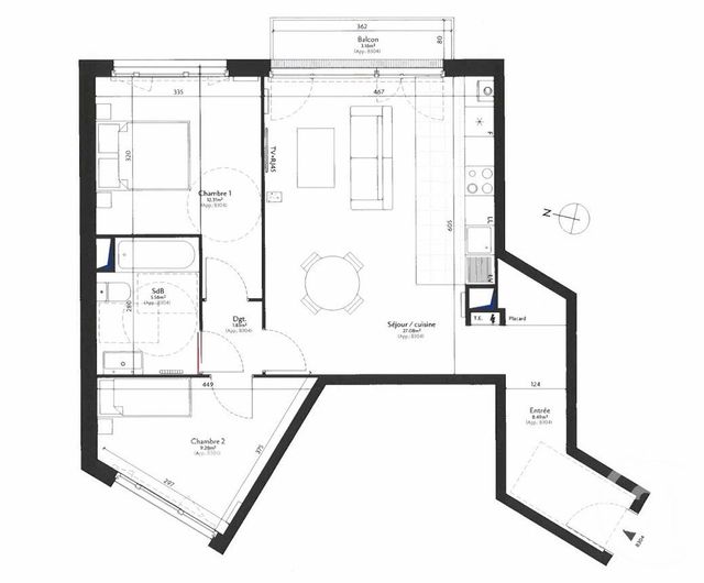 Appartement F3 &agrave; vendre - 3 pi&egrave;ces - 64,54 m2 - Epinay Sur Seine - 93 - ILE-DE-FRANCE