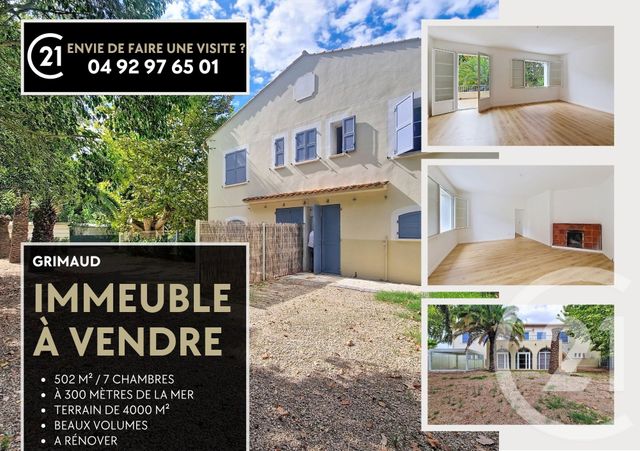 Maison &agrave; vendre - 19 pi&egrave;ces - 520 m2 - Grimaud - 83 - PROVENCE-ALPES-COTE-D-AZUR