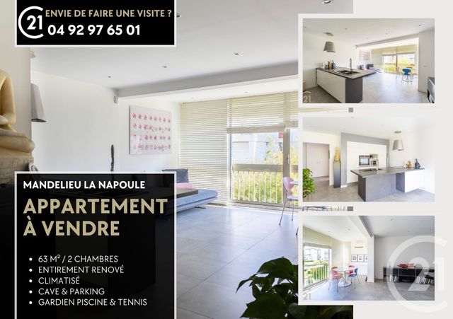 Appartement F3 &agrave; vendre - 3 pi&egrave;ces - 64,53 m2 - Mandelieu La Napoule - 06 - PROVENCE-ALPES-COTE-D-AZUR