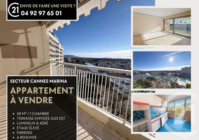 Appartement F2 &agrave; vendre - 2 pi&egrave;ces - 58 m2 - Mandelieu La Napoule - 06 - PROVENCE-ALPES-COTE-D-AZUR