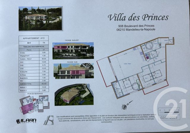 Appartement F4 &agrave; vendre - 4 pi&egrave;ces - 95,30 m2 - Mandelieu La Napoule - 06 - PROVENCE-ALPES-COTE-D-AZUR