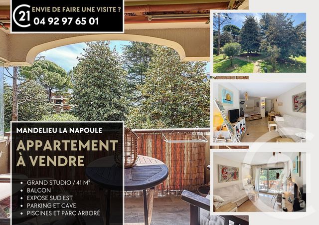 Appartement F1 &agrave; vendre - 1 pi&egrave;ce - 41,90 m2 - Mandelieu La Napoule - 06 - PROVENCE-ALPES-COTE-D-AZUR