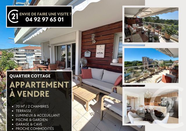 Appartement F3 &agrave; vendre - 3 pi&egrave;ces - 70,25 m2 - Mandelieu La Napoule - 06 - PROVENCE-ALPES-COTE-D-AZUR