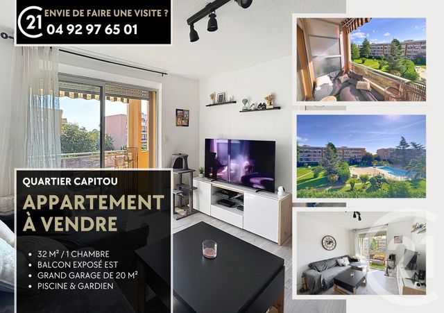 Appartement F2 &agrave; vendre - 2 pi&egrave;ces - 32,10 m2 - Mandelieu La Napoule - 06 - PROVENCE-ALPES-COTE-D-AZUR