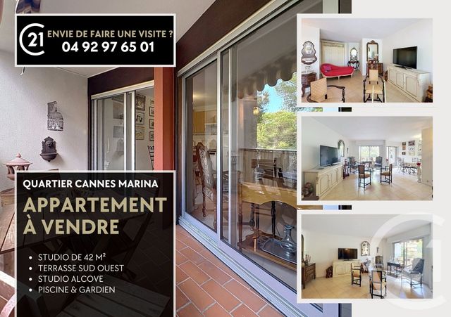 Appartement T1 &agrave; vendre - 1 pi&egrave;ce - 42 m2 - Mandelieu La Napoule - 06 - PROVENCE-ALPES-COTE-D-AZUR