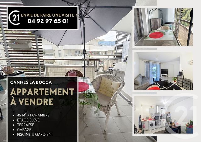 Appartement F2 &agrave; vendre - 2 pi&egrave;ces - 44,36 m2 - Cannes La Bocca - 06 - PROVENCE-ALPES-COTE-D-AZUR