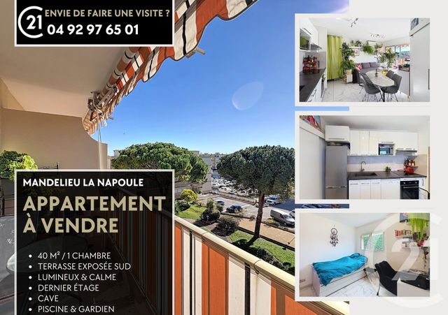 Appartement F2 &agrave; vendre - 2 pi&egrave;ces - 35 m2 - Mandelieu La Napoule - 06 - PROVENCE-ALPES-COTE-D-AZUR