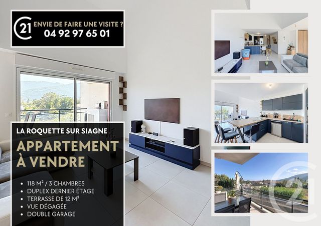 Appartement Duplex &agrave; vendre - 4 pi&egrave;ces - 118,13 m2 - La Roquette Sur Siagne - 06 - PROVENCE-ALPES-COTE-D-AZUR