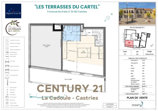 Appartement T4 &agrave; vendre - 4 pi&egrave;ces - 89,75 m2 - Castries - 34 - LANGUEDOC-ROUSSILLON