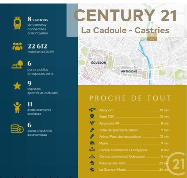 Appartement T3 &agrave; vendre - 3 pi&egrave;ces - 82,33 m2 - Castelnau Le Lez - 34 - LANGUEDOC-ROUSSILLON