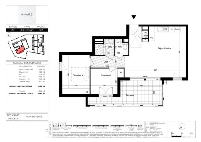 Appartement T3 &agrave; vendre - 3 pi&egrave;ces - 60,65 m2 - Castelnau Le Lez - 34 - LANGUEDOC-ROUSSILLON