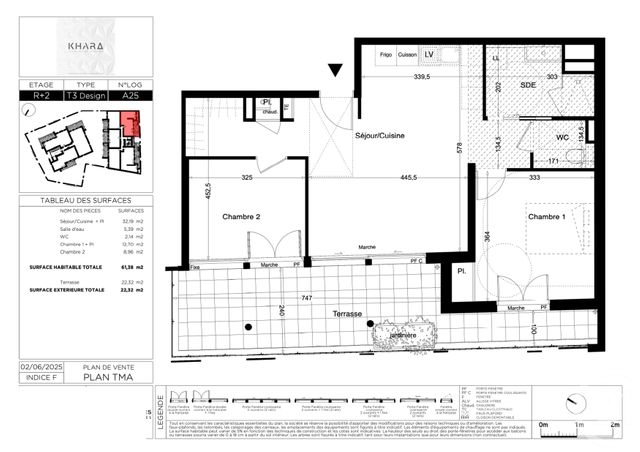 Appartement T3 &agrave; vendre - 3 pi&egrave;ces - 61,41 m2 - Castelnau Le Lez - 34 - LANGUEDOC-ROUSSILLON